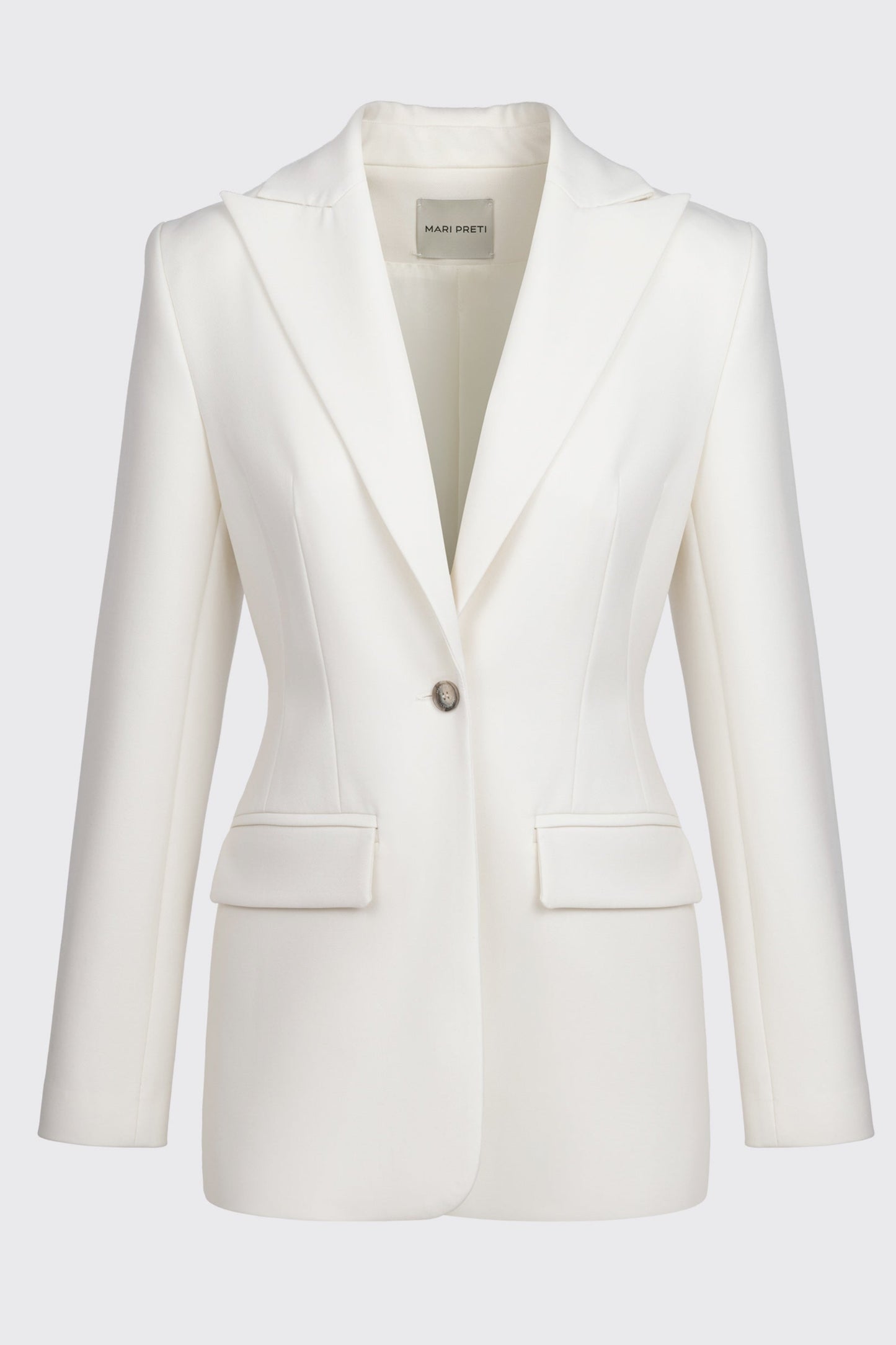 
                  
                    Ivory fitted wool Serene blazer
                  
                