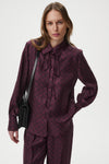 CHERRY SILK SHIRT MONOGRAM M