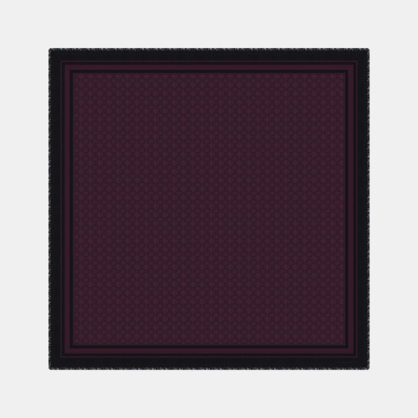 
                  
                    Burgundy wool and silk scarf MONOGRAM M
                  
                