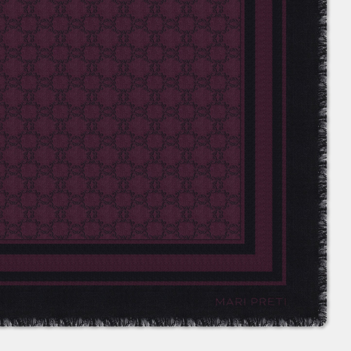 
                  
                    Burgundy wool and silk scarf MONOGRAM M
                  
                