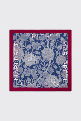 Floral Garden Double Sided Silk Scarf