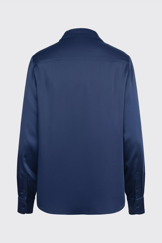 
                  
                    Whisper Classic Navy Satin Shirt
                  
                