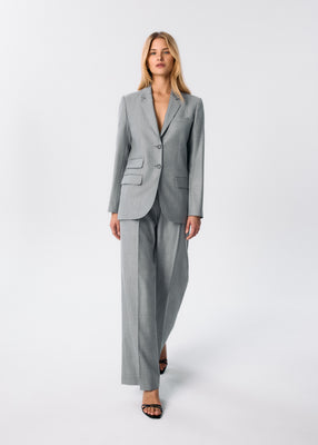 Cavalier suit jacket with a delicate oversized cut made of wool in grey