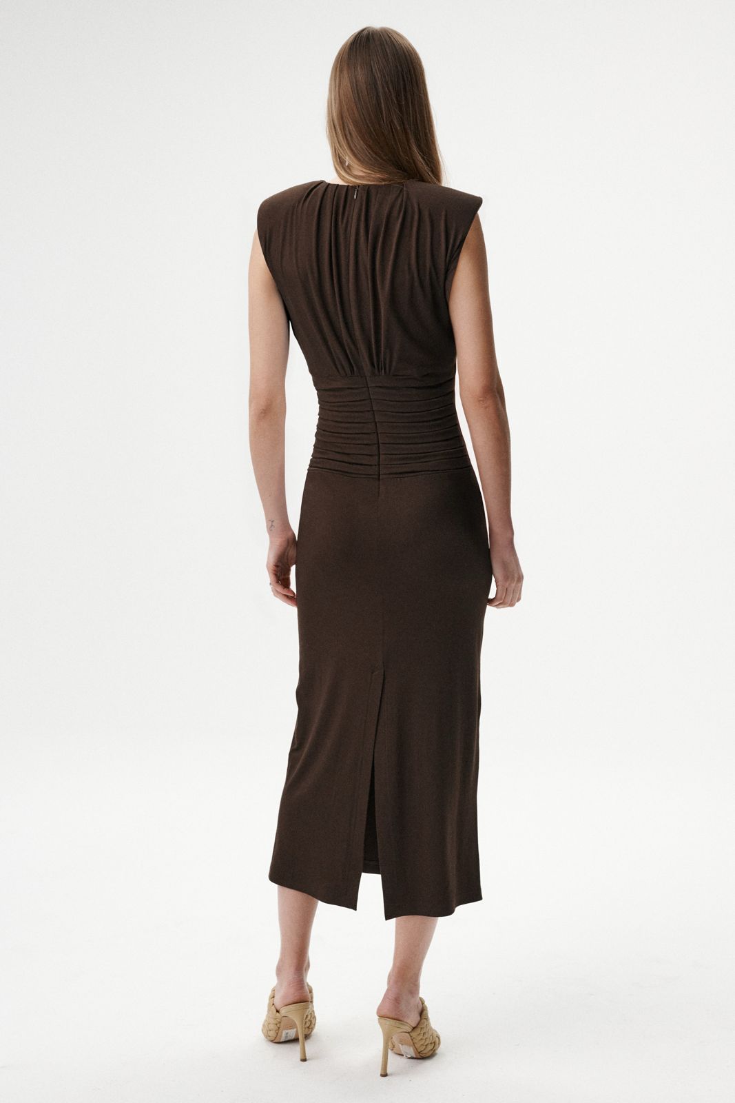 
                  
                    DELUNA II BROWN MIDI DRESS
                  
                