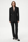 BLACK WOOL SERENE TROUSERS