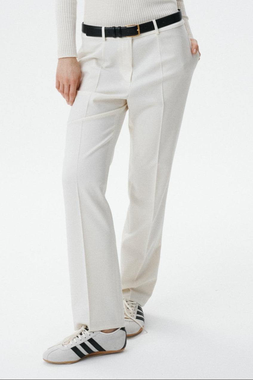 
                  
                    Ivory Serene Wool Straight Leg Trousers
                  
                