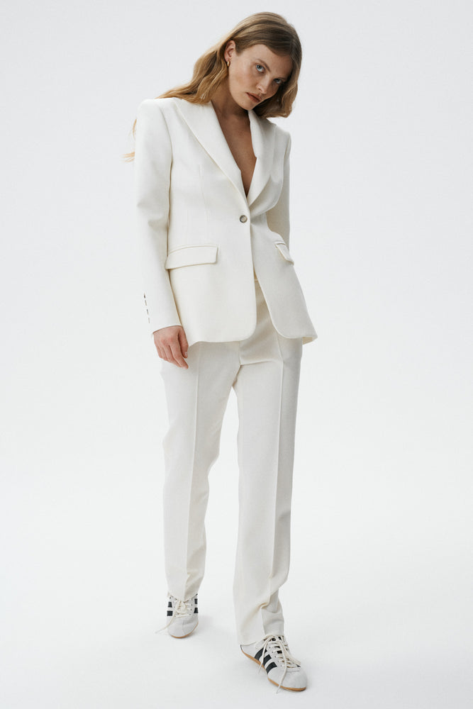 
                  
                    Ivory fitted wool Serene blazer
                  
                