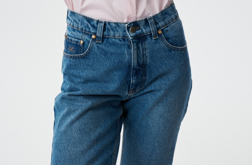 
                  
                    Denim Rust Slightly Tapered Jeans
                  
                