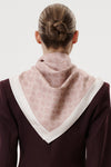 Beige silk scarf MONOGRAM M