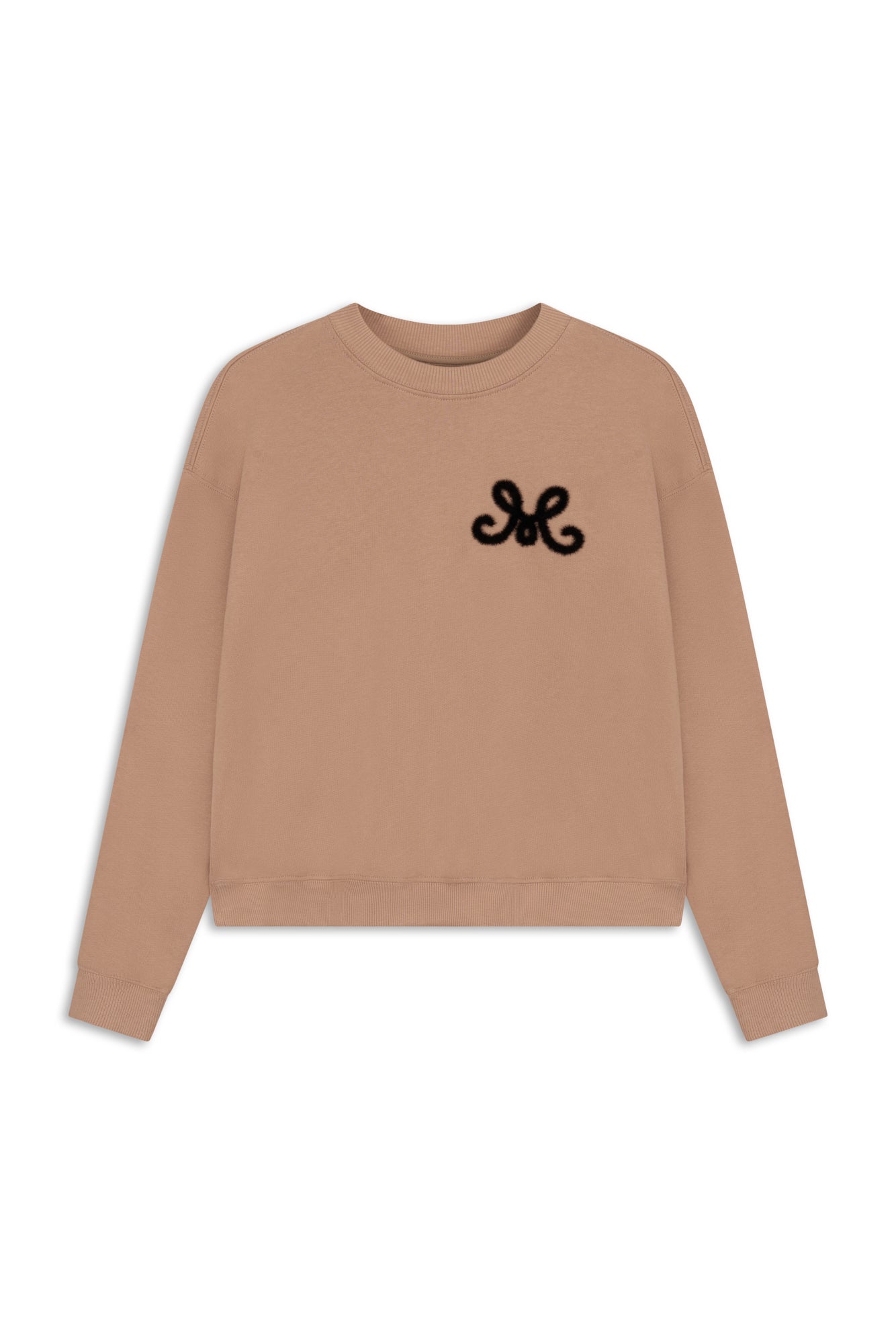 
                  
                    Camel Velena cotton sweatshirt with personalized MONOGRAM M motif
                  
                
