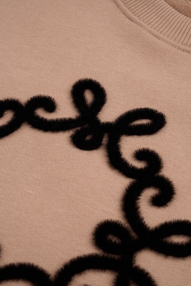 
                  
                    Camelowa bawełniana bluza oversize Onera z spersonalizowany motywem MONOGRAM M
                  
                