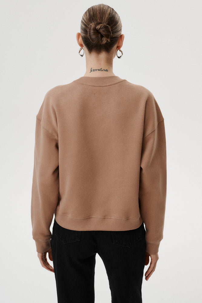 
                  
                    Camel Velena cotton sweatshirt with personalized MONOGRAM M motif
                  
                