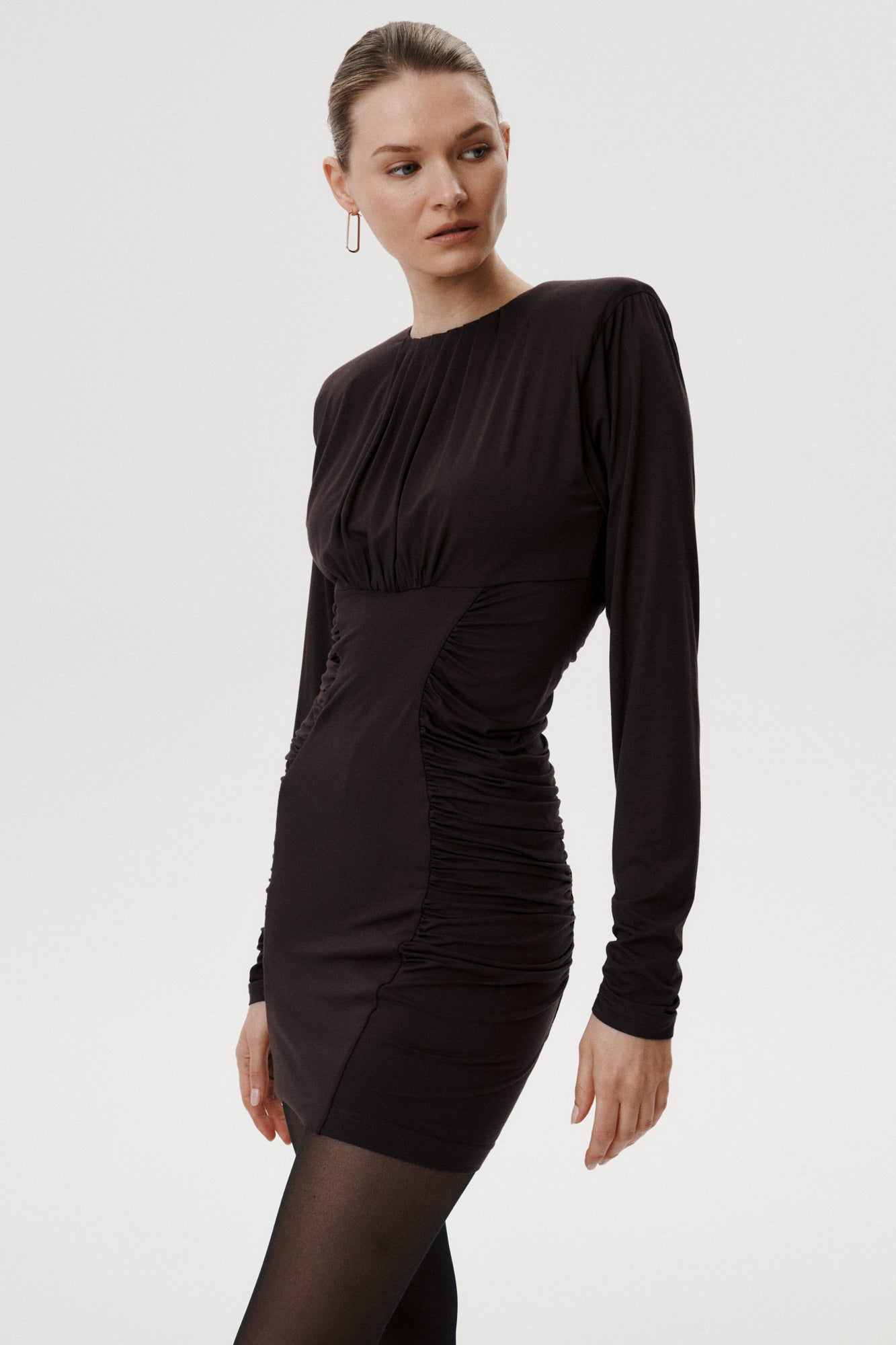
                  
                    Voleta Brown Stretch Jersey Mini Dress
                  
                