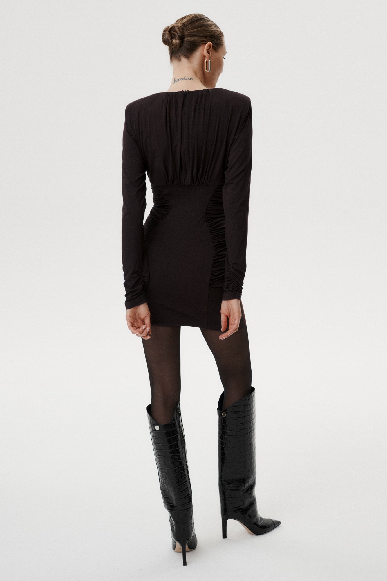 
                  
                    Voleta Brown Stretch Jersey Mini Dress
                  
                