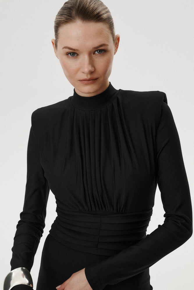 
                  
                    Deluna Black Stretch Jersey Midi Dress
                  
                
