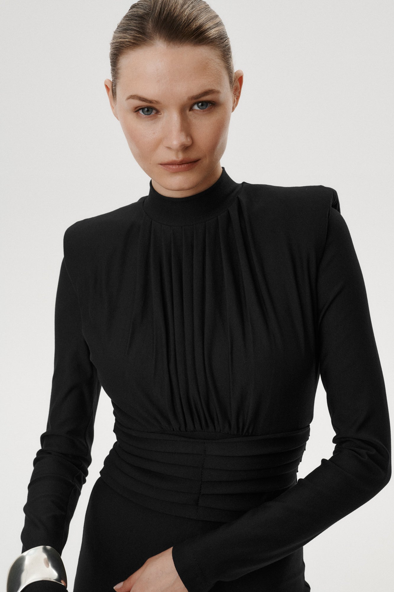 
                  
                    Deluna Black Stretch Jersey Midi Dress
                  
                