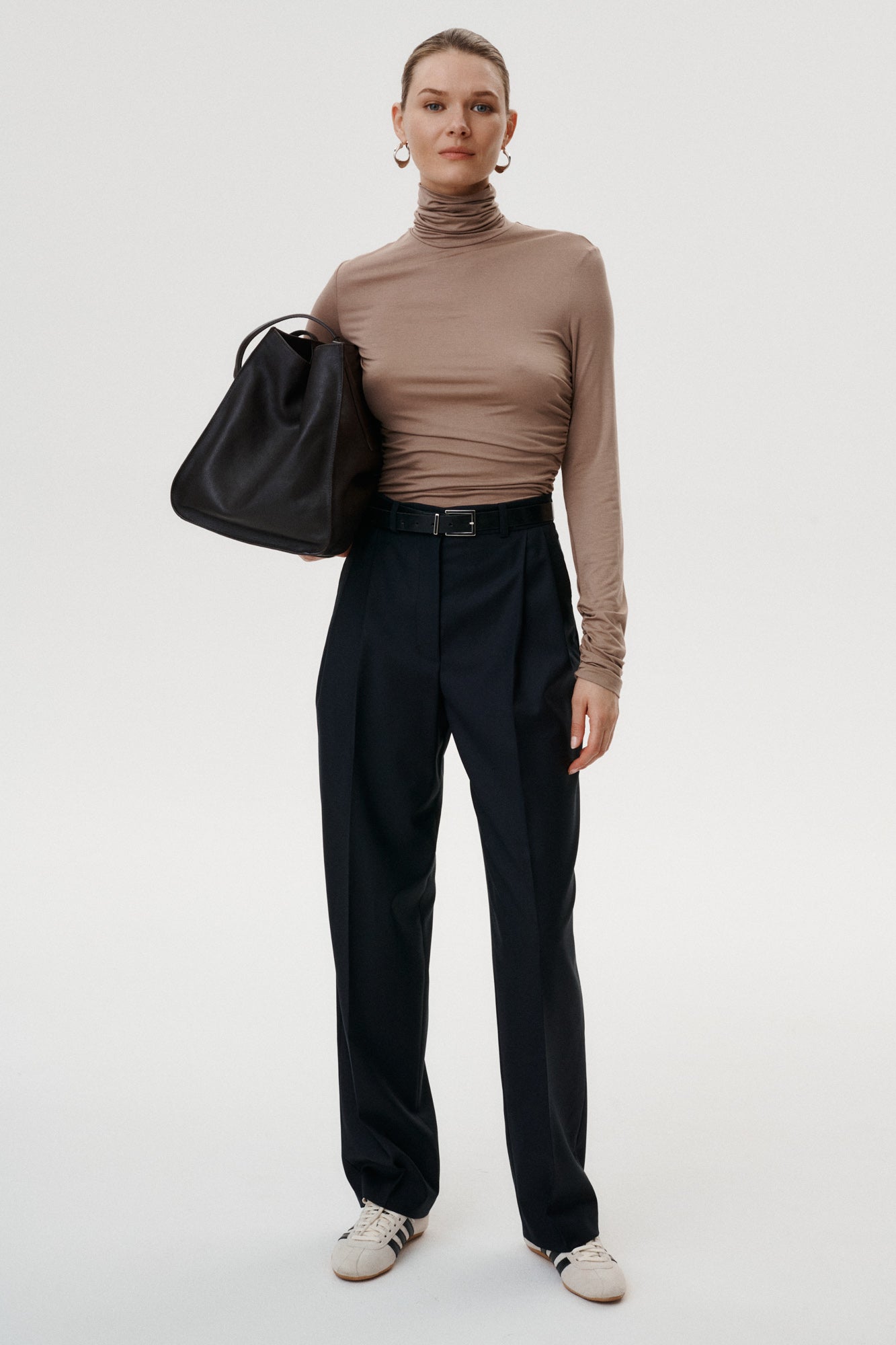 
                  
                    Lisara cappuccino draped turtleneck
                  
                