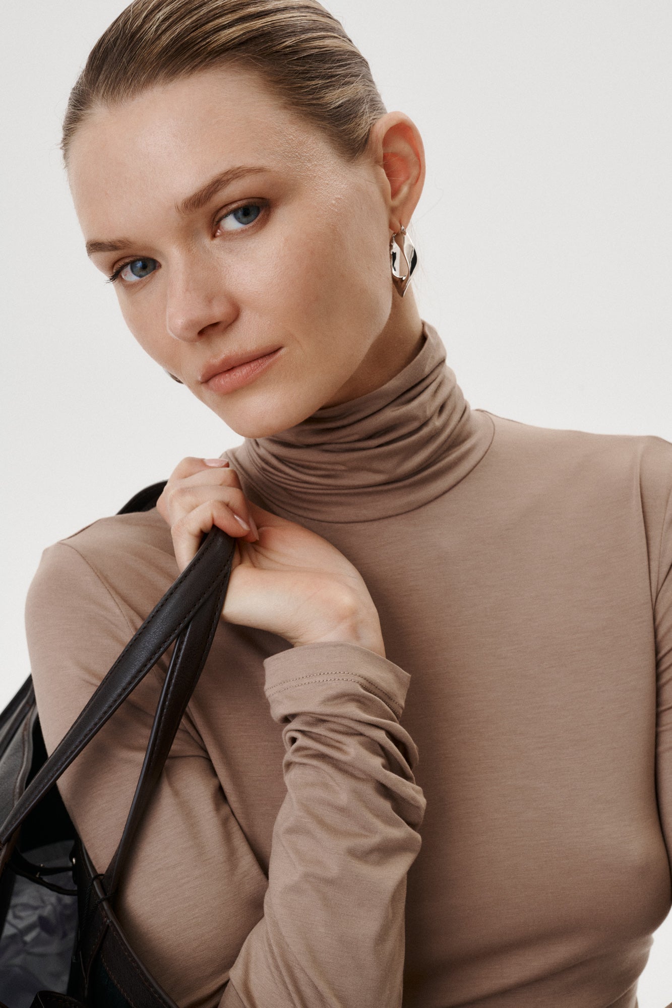 
                  
                    Lisara cappuccino draped turtleneck
                  
                