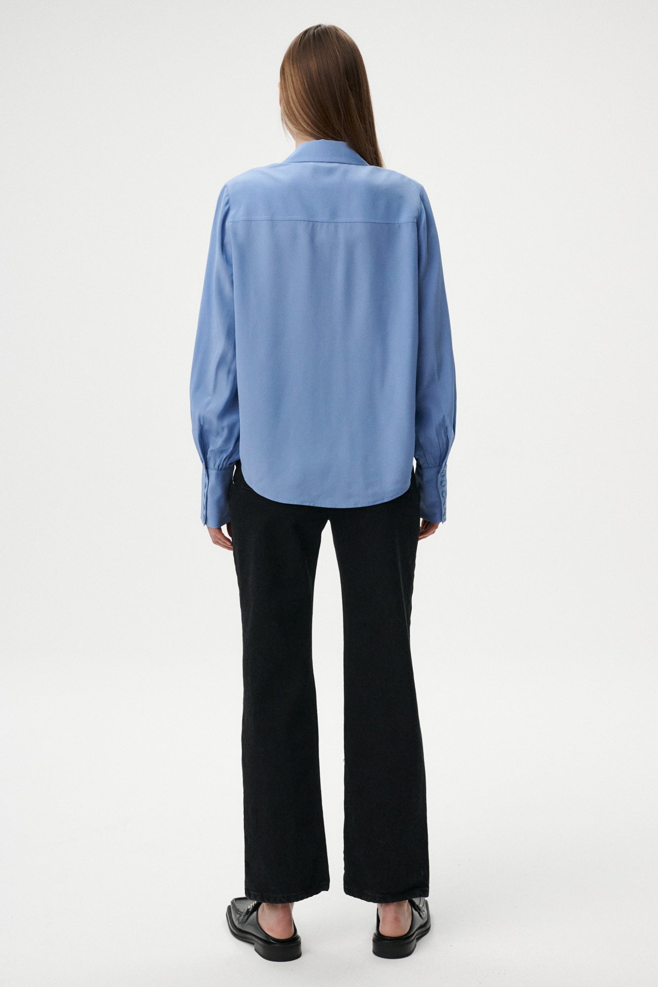 
                  
                    ISABELLE BLUE SILK SHIRT
                  
                