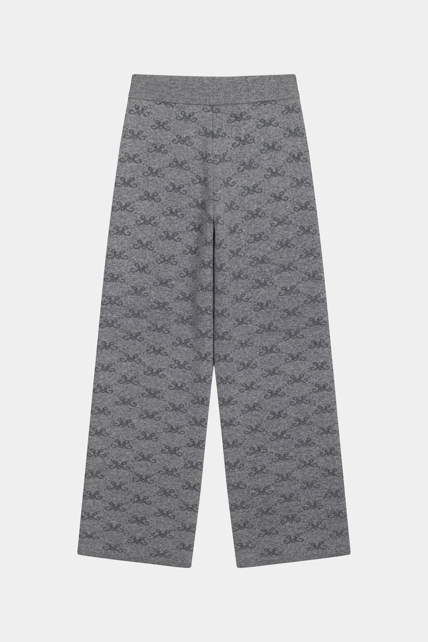 
                  
                    GREY WOOL-CASHMERE MONOGRAM M COZY TROUSERS
                  
                