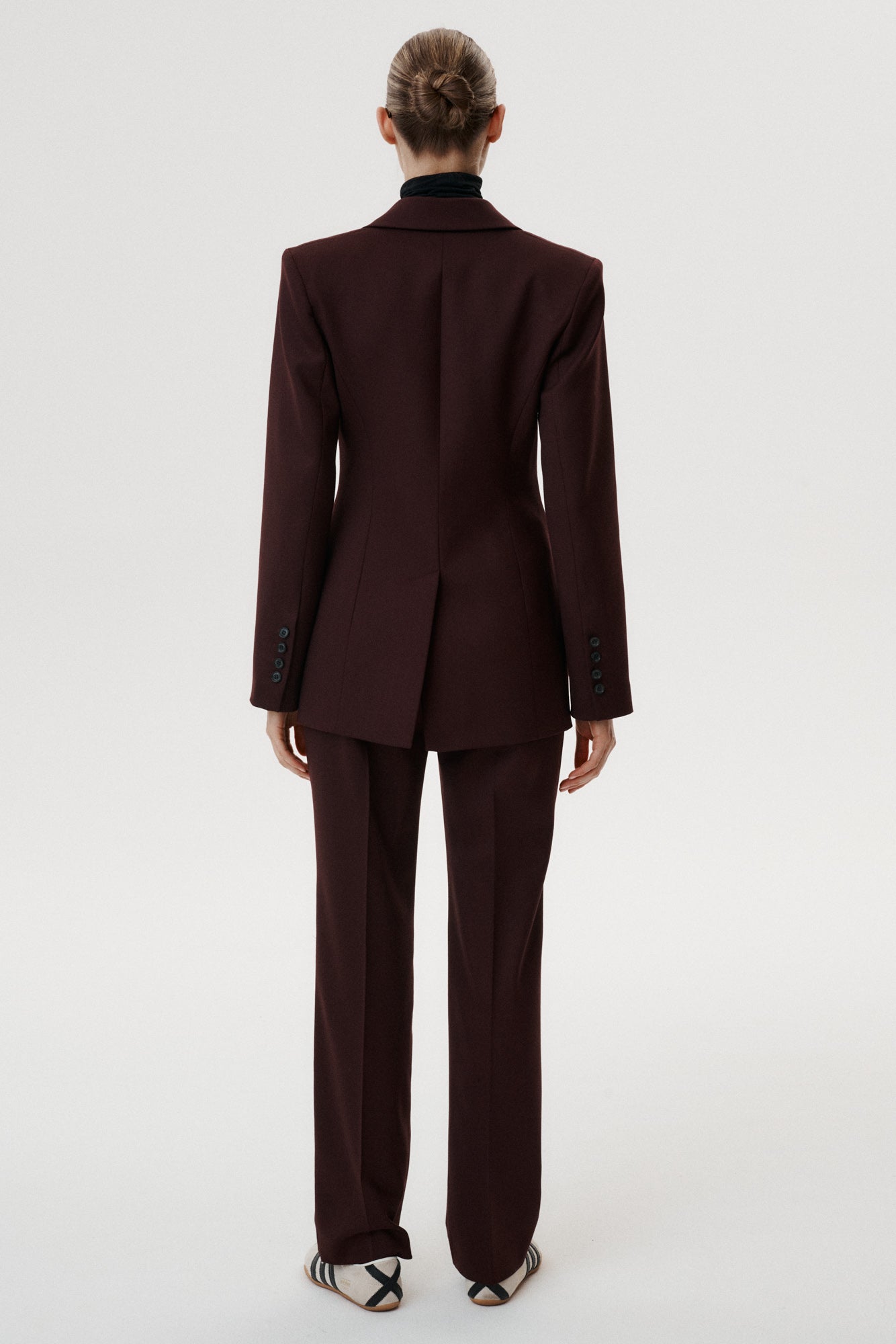 
                  
                    Serene Cherry Fitted Wool Trousers
                  
                