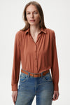 BRICK AMELIE BLOUSE WITH COLLAR